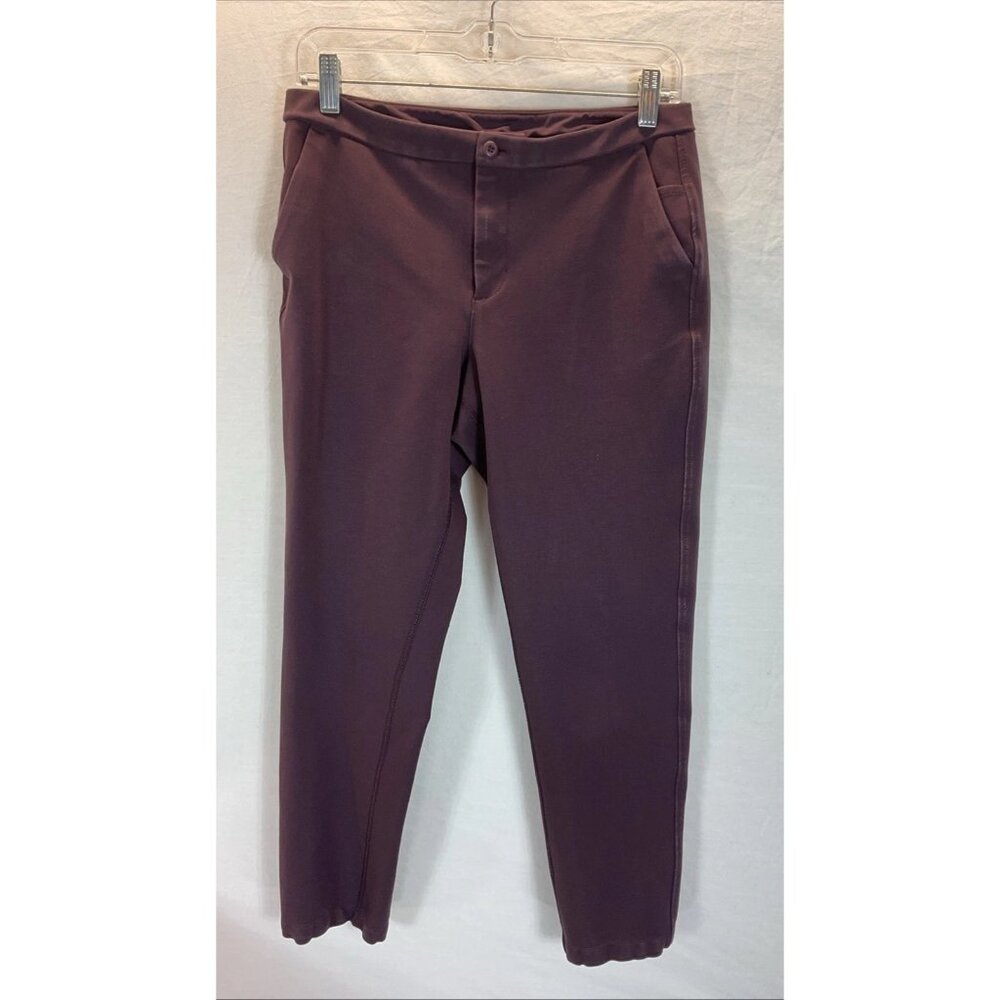 Lululemon City‎ Trek Cropped Trousers Women’s 8 Burgundy Zip Up Pants Gorpcore